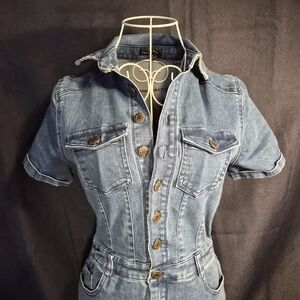 Haute Monde Classic Blue Denim Overalls
